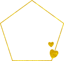 Golden Frame With Heart png