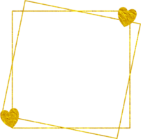 Golden Frame With Heart png