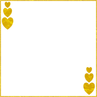 goldener Rahmen mit Herz png