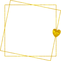 Golden Frame With Heart png