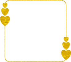 Golden Frame With Heart png