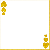 goldener Rahmen mit Herz png