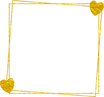 gouden frame met hart png