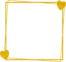 Golden Frame With Heart png