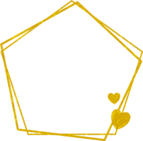 Golden Frame With Heart png