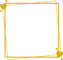 Golden Frame With Heart png