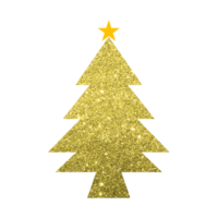 arbol de navidad brillo dorado png