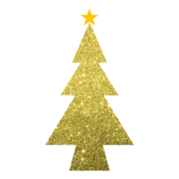 Gold Glitter Christmas Tree png