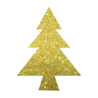 arbol de navidad brillo dorado png