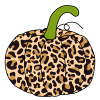 Pumpkin Leopard Cheetah Sublimation png