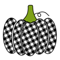 Kürbis-Büffel-Plaid-Sublimation png