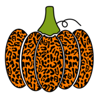 pumpa leopard gepard sublimering, orange png