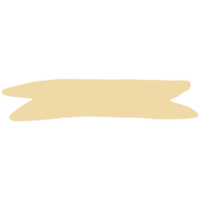 ruban jaune dessiné à la main png