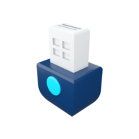 memoria USB. representación 3d png