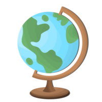 globo del planeta tierra con mapa del mundo png