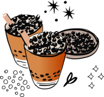 Bubble milk tea, Pearl milk tea. png. png