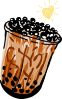 Bubble milk tea, Pearl milk tea. png. png