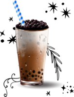 Bubble milk tea, Pearl milk tea. png. png