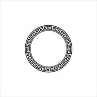 circle frame with unique pattern logo vector