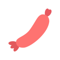 Cute sausage illustration png