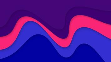 Abstract Modern Colorful Waves Papercut Style Background Design vector