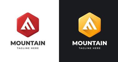 plantilla de diseño de logotipo de monograma de letra a moderna con estilo de forma geométrica vector