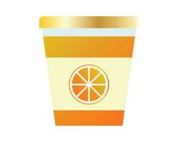 Orange jam in a jar vector