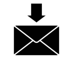 recibir icono de vector de correo