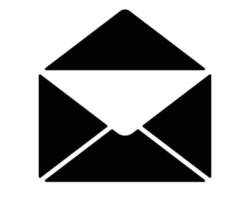 icono de vector de correo abierto