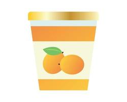 Apricot jam in a jar vector