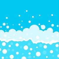 Liquid soap bubbles and foam background. Abstract illustration. vector