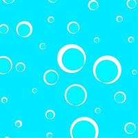 Shiny bubbles on a blue water background. Abstract illustration. vector