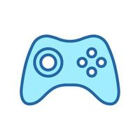 Joystick for Game Console, Computer, PS Color Line Icon. Joypad, Game Controller for Videogame Pictogram. Computer Gamepad, Play Equipment Outline Sign. Editable Stroke. Isolated Vector Illustration.