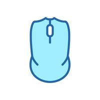 Computer Mouse Color Line Icon. PC Wireless Tool Linear Pictogram. Cursor Pointer Scroll, Click Outline Symbol. Wireless Technology Computer Equipment. Editable Stroke. Isolated Vector Illustration.