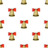 Christmas bells seamless pattern png