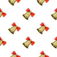 Christmas bells seamless pattern png