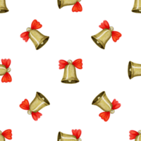 Christmas bells seamless pattern png