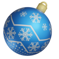 3D christmas blue balls tree ornament png