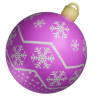 3d Kerstmis roze ballen boom ornament PNG