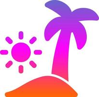 Beach Landscape Glyph Icon vector