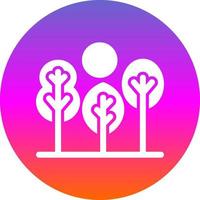 icono de glifo de paisaje de árbol vector