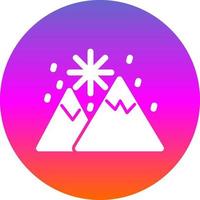 Snow Landscape Glyph Icon vector