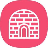 Igloo Landscape Glyph Icon vector