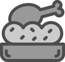 Chicken Rice Vector Icon Design