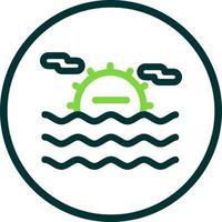 Sea Landscape Glyph Icon vector