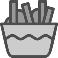 diseño de icono de vector de poutine