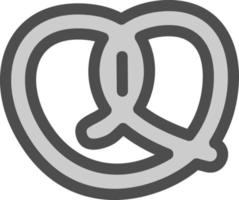 diseño de icono de vector de pretzel