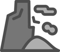 Cliff Glyph Icon vector