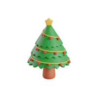 Natale albero icona 3d illustrazione png