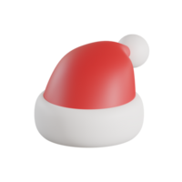 navidad santa claus sombrero icono 3d ilustración png